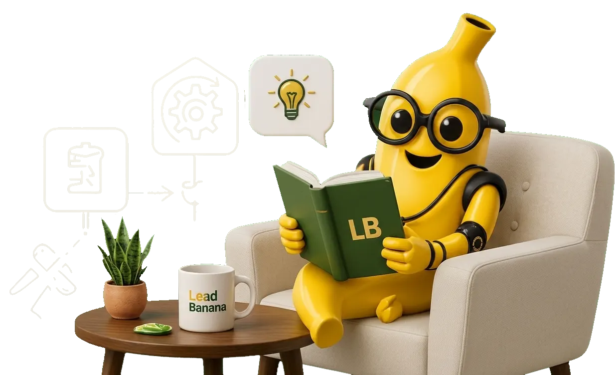 LeadBanana Mascot with CRM data